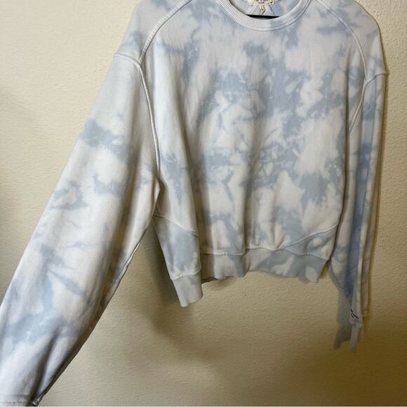 Rag & Bone City Tie Dye Terry Sweatshirt Blue Crewneck Sweater Pullover Size S - Picture 3 of 7